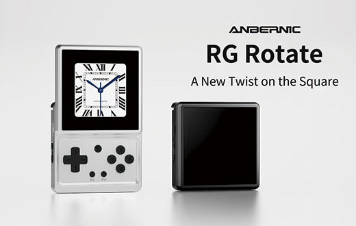 Learn about the upcoming ANBERNIC RG Rotate. An Android handheld console featuring a unique swivel screen, ultra-thin alloy hinge, and Aluminum/ABS body options.