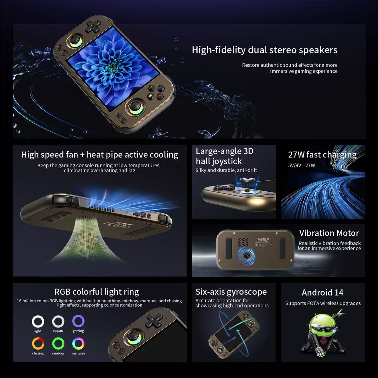 ANBERNIC RG477M 12GB/256GB チョコレートブロンズ anbernic-rg477m-ai-game-