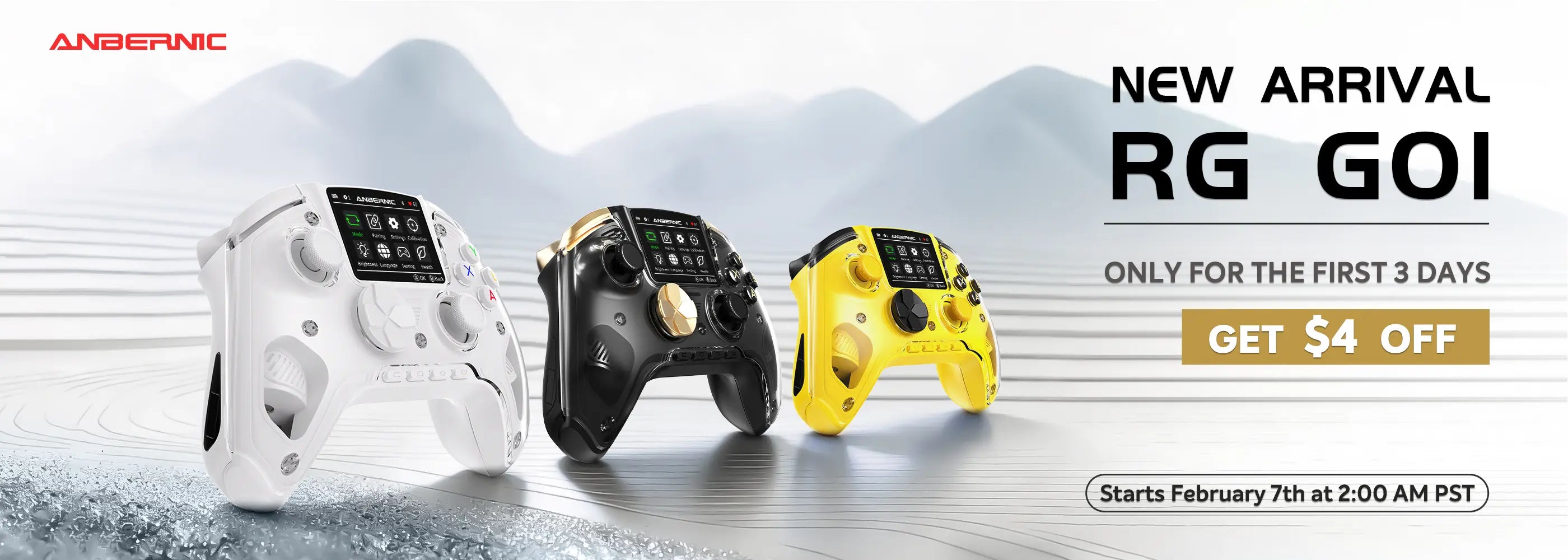 The Anbernic RG G01 gaming controller is officially launched, available in three color options, with a special $4 early bird discount starting February 7.