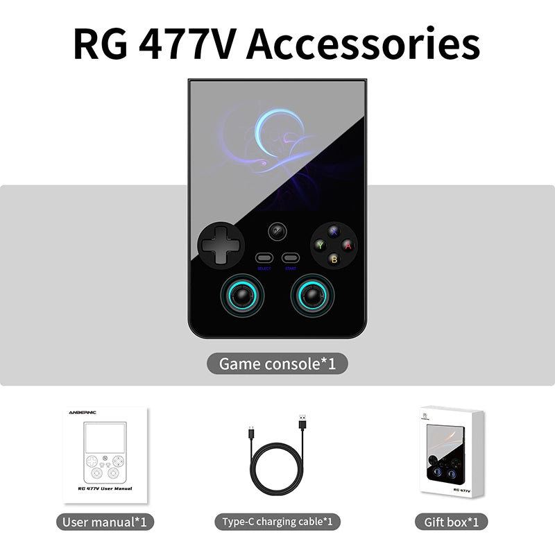 ANBERNIC RG 477V - China / 8GB RAM + 128GB Storage / Black + No SD Card