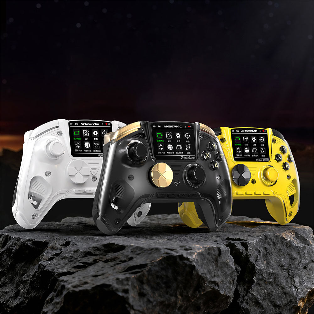 ANBERNIC RG P01 Wireless Game Controller with Smart Screen - White, Black, Yellow Versions