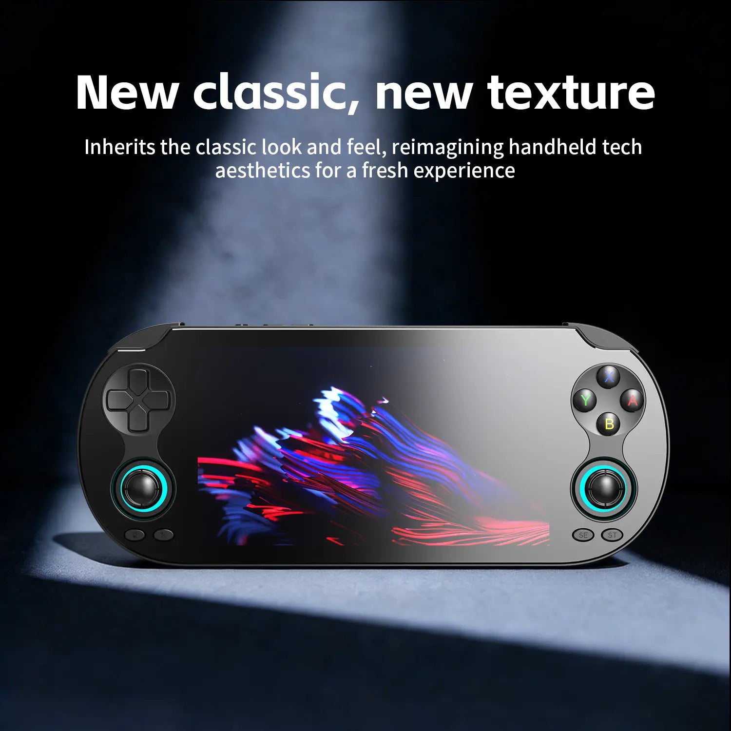 Classic white ergonomic handheld console tech aesthetics design