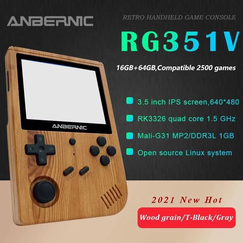 ANBERNIC RG351V 3.5 INCH IPS Screen Handheld Retro Game Video Game Player  Built-in WiFi Online Sparring