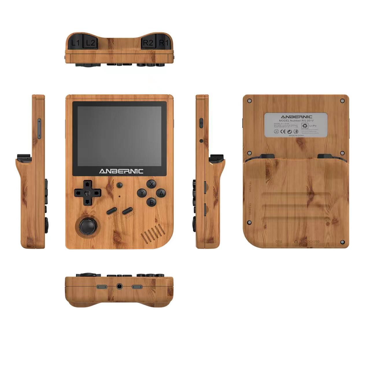 Anbernic RG351V - Console rétro portable jeux vidéos en bois • Kyft