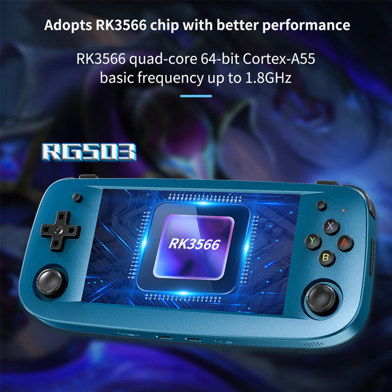  RG503 Handheld Game Console , 4.95 Inch OLED Screen RK3566 Chip  Linux System Support 5G WiFi Bluetooth 4.2 Built-in 64G SD Card 4193 Games  : Toys & Games